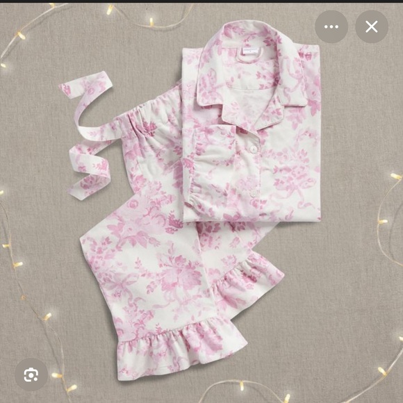 LoveShackFancy Other - Love shack fancy x pottery barn pink flannel pajama set! Size small!